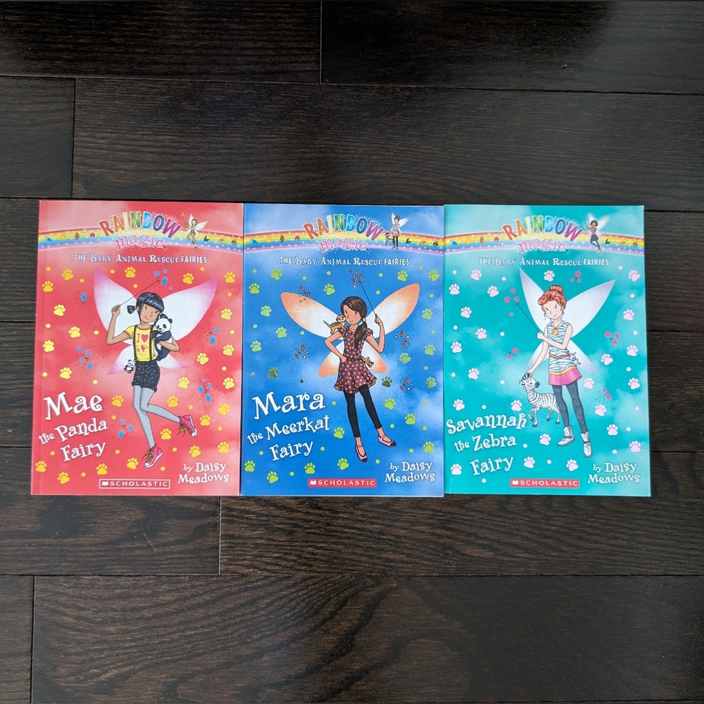 Rainbow Magic, The Baby Animal Rescue Fairies, books 1, 3 & 4, Daisy Meadows